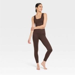 JoyLab dark brown workout set.  Size Small.  Very gently used
